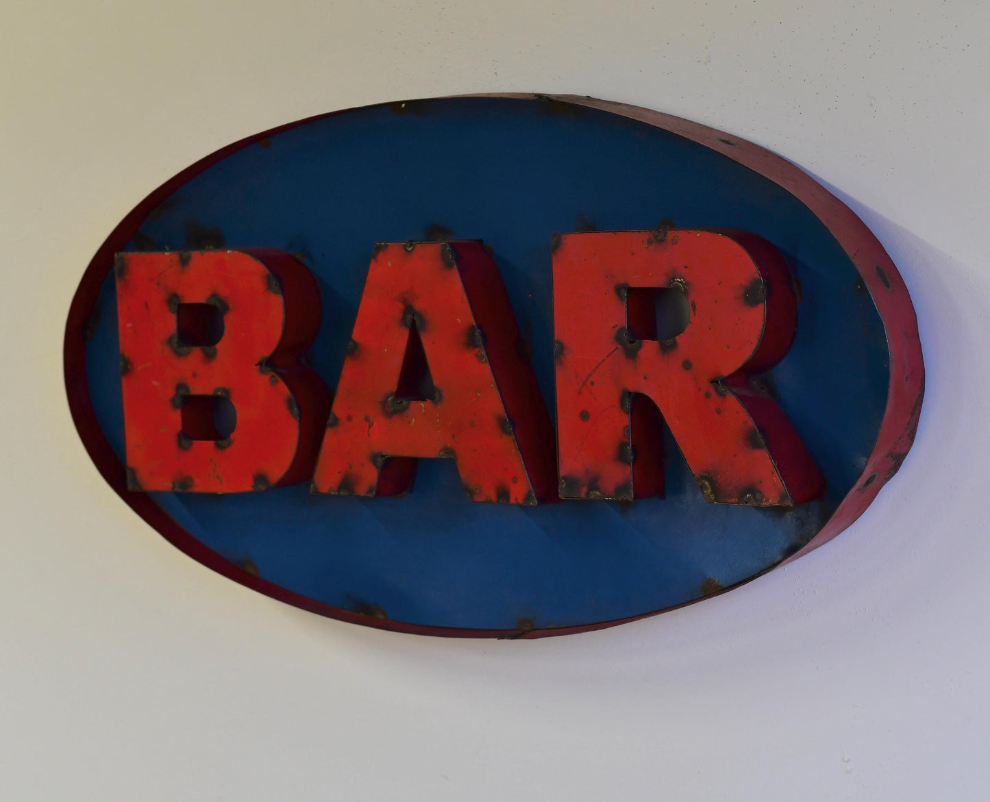 Vintage Rustic Metal Bar Pub Sign