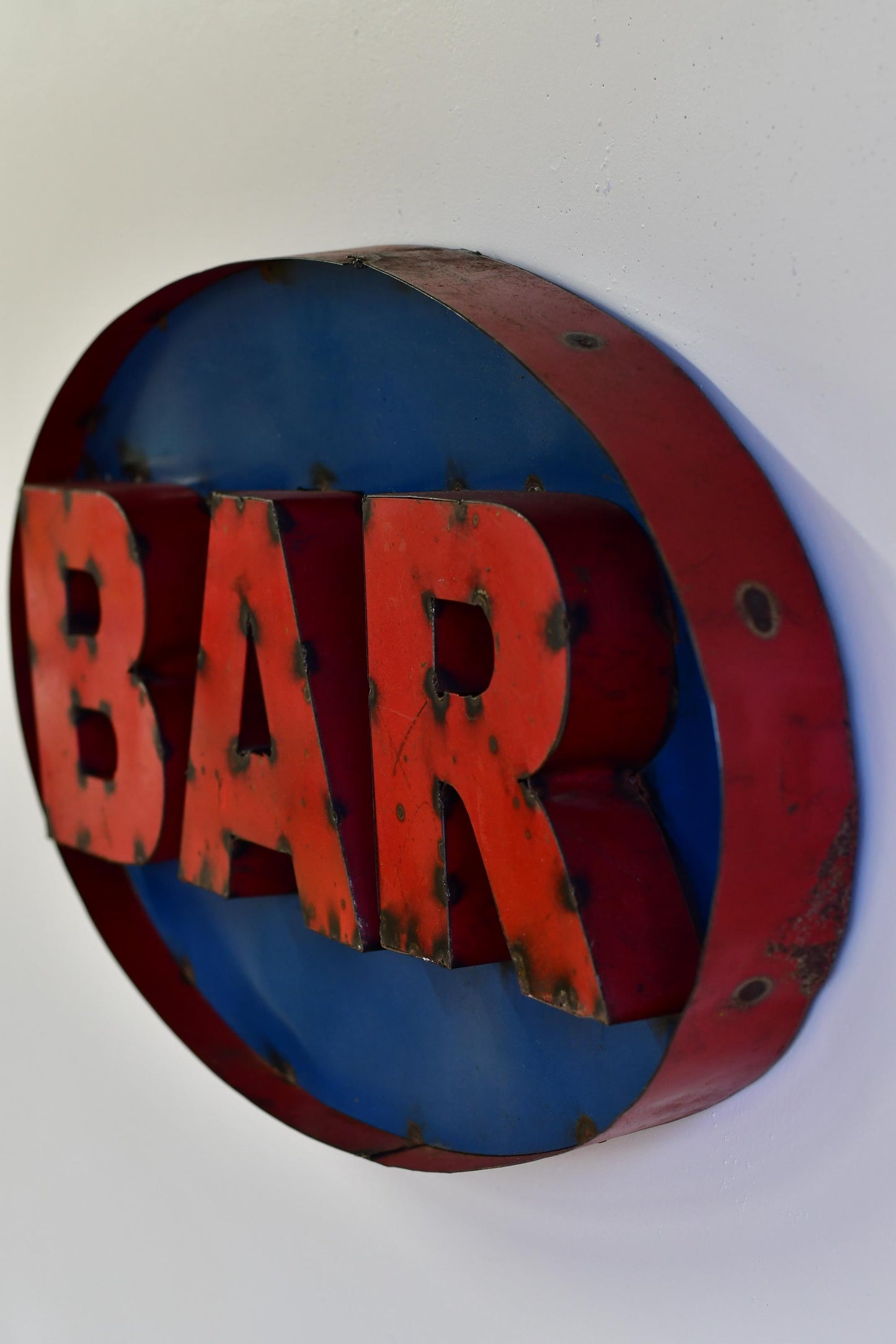 Vintage Rustic Metal Bar Pub Sign