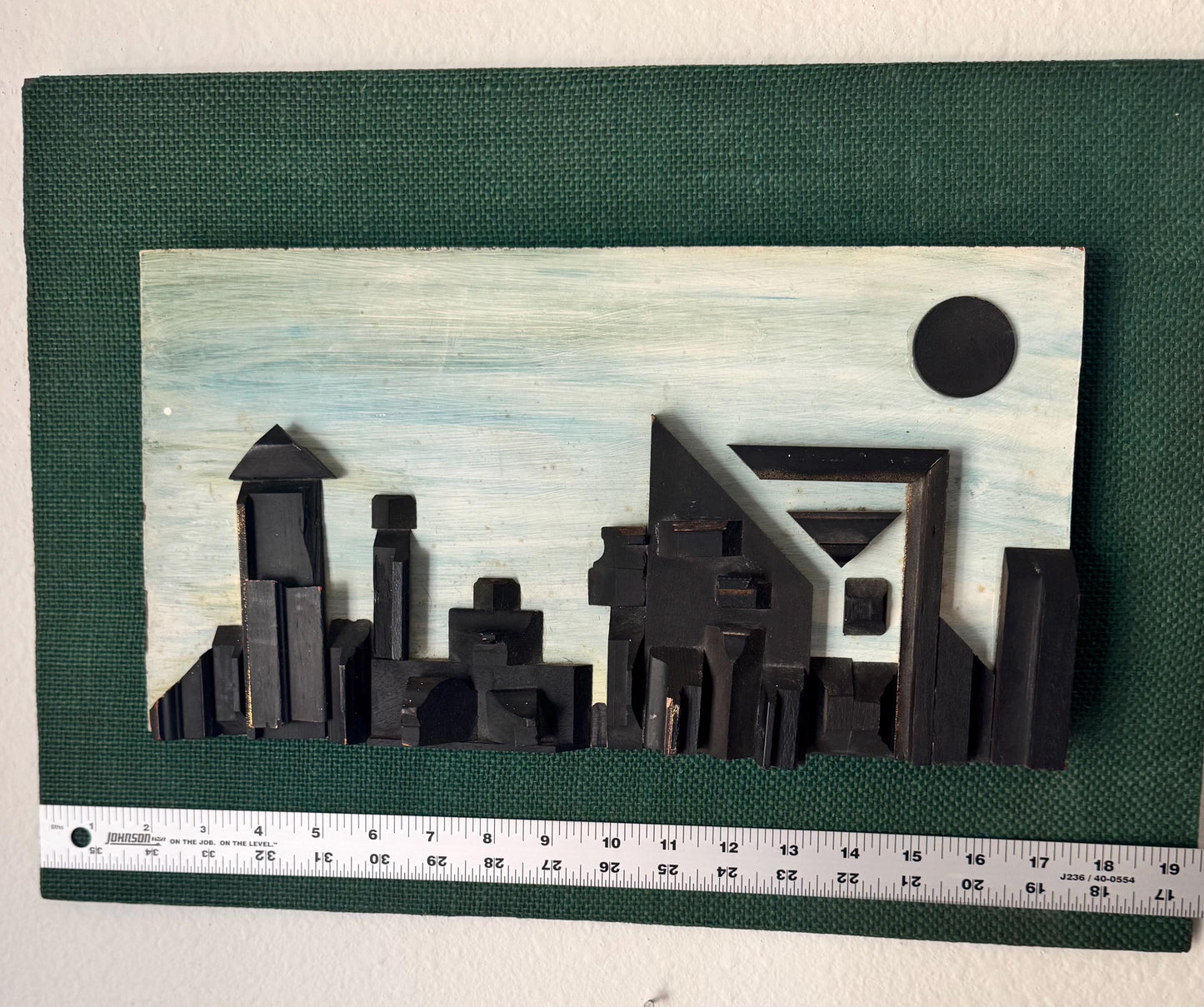 Vintage Mid Century City SkyLine Wall Sculpture
