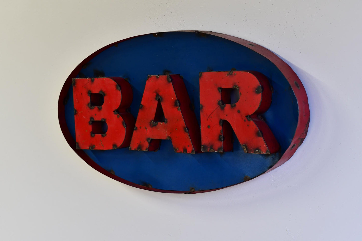 Vintage Rustic Metal Bar Pub Sign