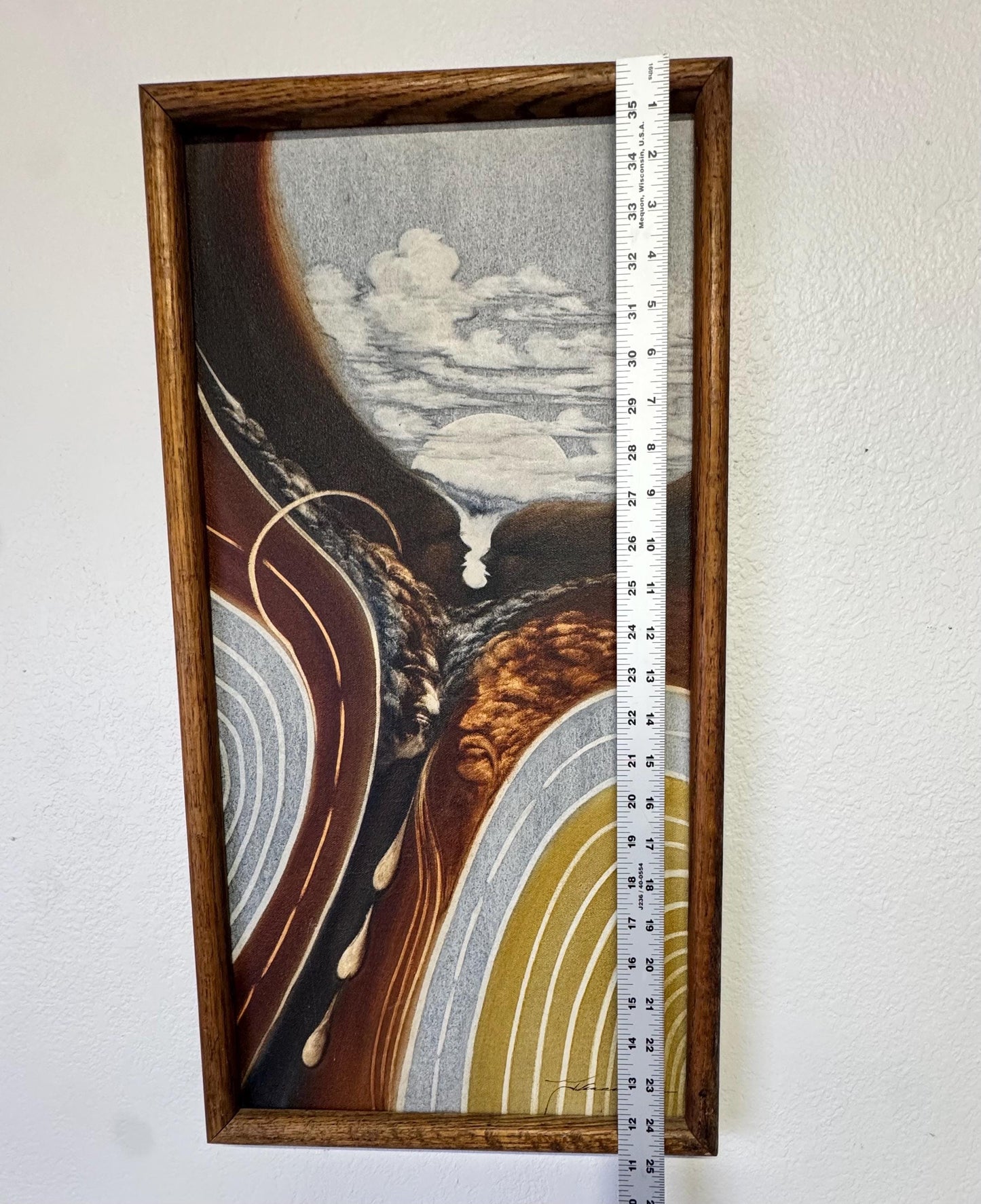 Vintage Original Faces Framed Painting Signed Circa 1982
