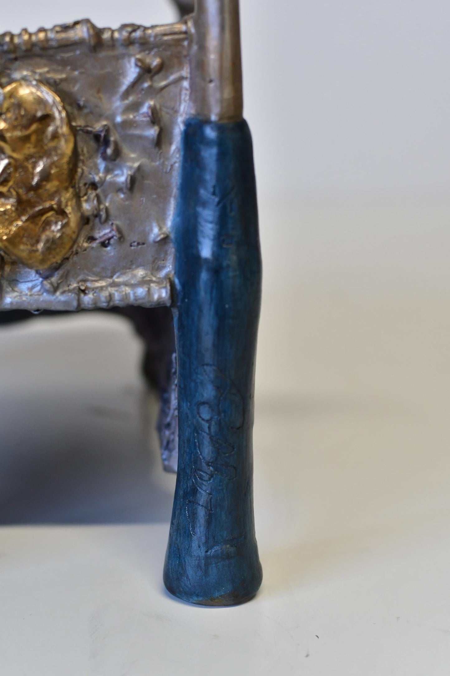 Post Modern Art Leah Poller Bronze Sculpture Titled Bed of Nails 1993