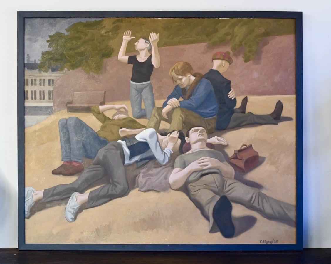 Original Peter Michael Blayney Oil Painting Titled Day After Day 1985 50” X 42”