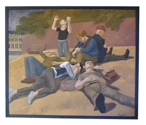 Original Peter Michael Blayney Oil Painting Titled Day After Day 1985 50” X 42”