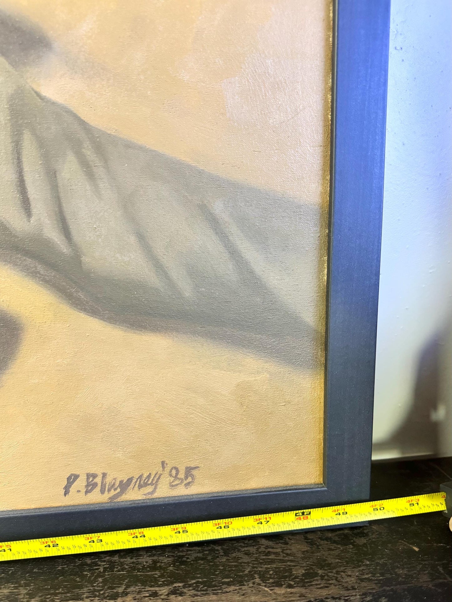 Original Peter Michael Blayney Oil Painting Titled Day After Day 1985 50” X 42”