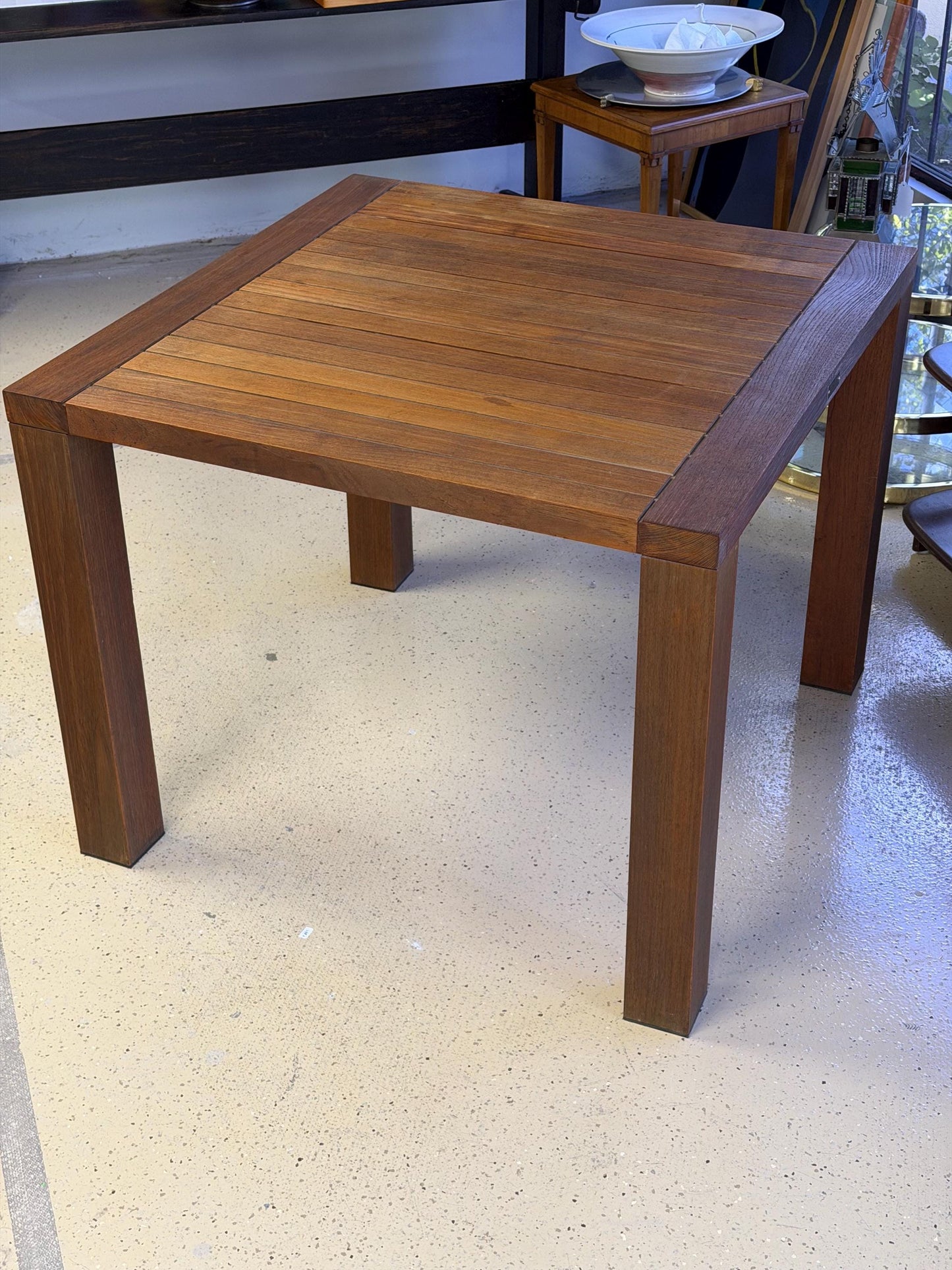 Janus Et Cie Teak Indoor Outdoor Dining Table 38” Square