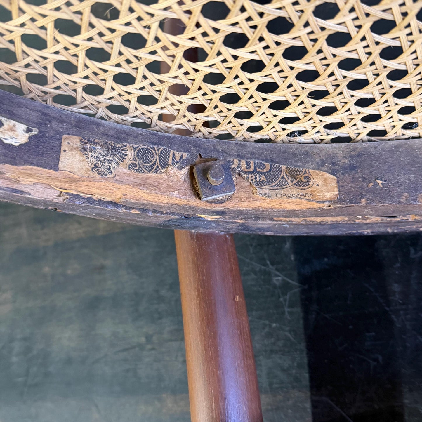 Original Josef Hoffman Bentwood Chair Circa 1900’s By Mundus Paper Labels