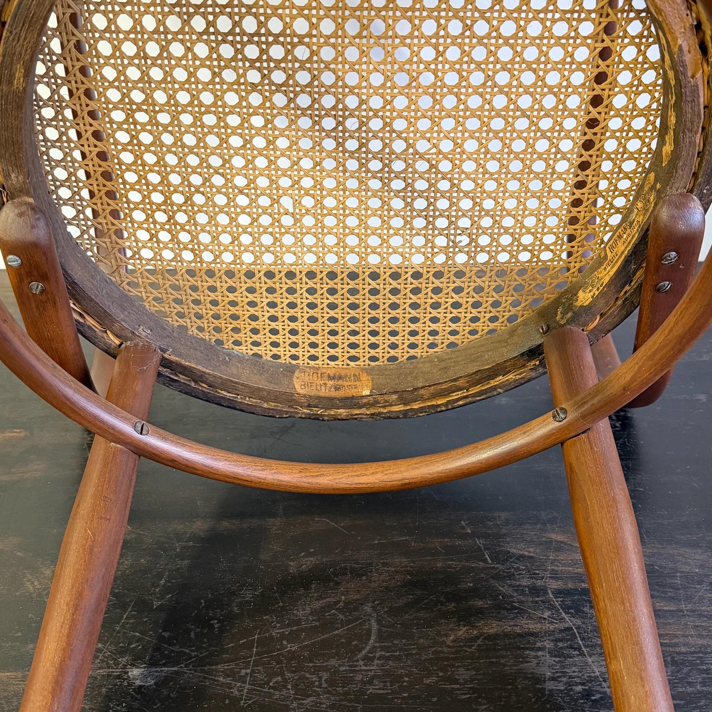 Original Josef Hoffman Bentwood Chair Circa 1900’s By Mundus Paper Labels