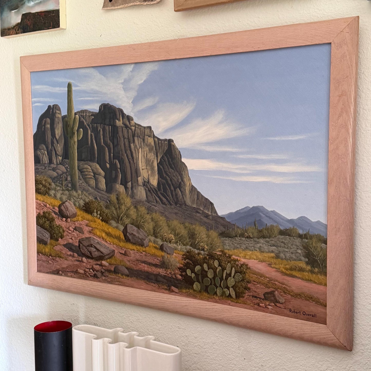 Original Desert Landscape Painting By Robert Overall 40” X 27”