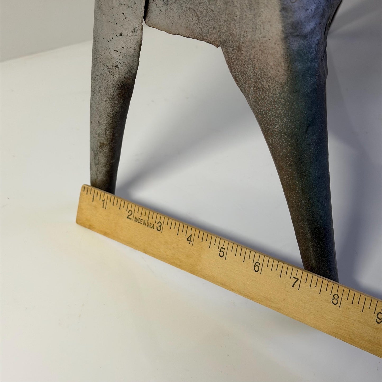 Vintage Mid Century Handmade Riveted Metal Horse Sculpture 20” Tall