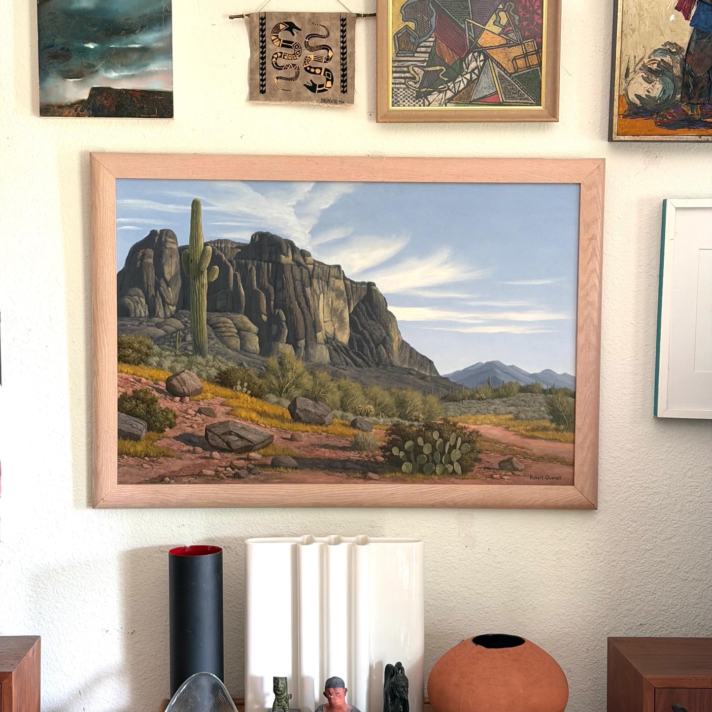 Original Desert Landscape Painting By Robert Overall 40” X 27”