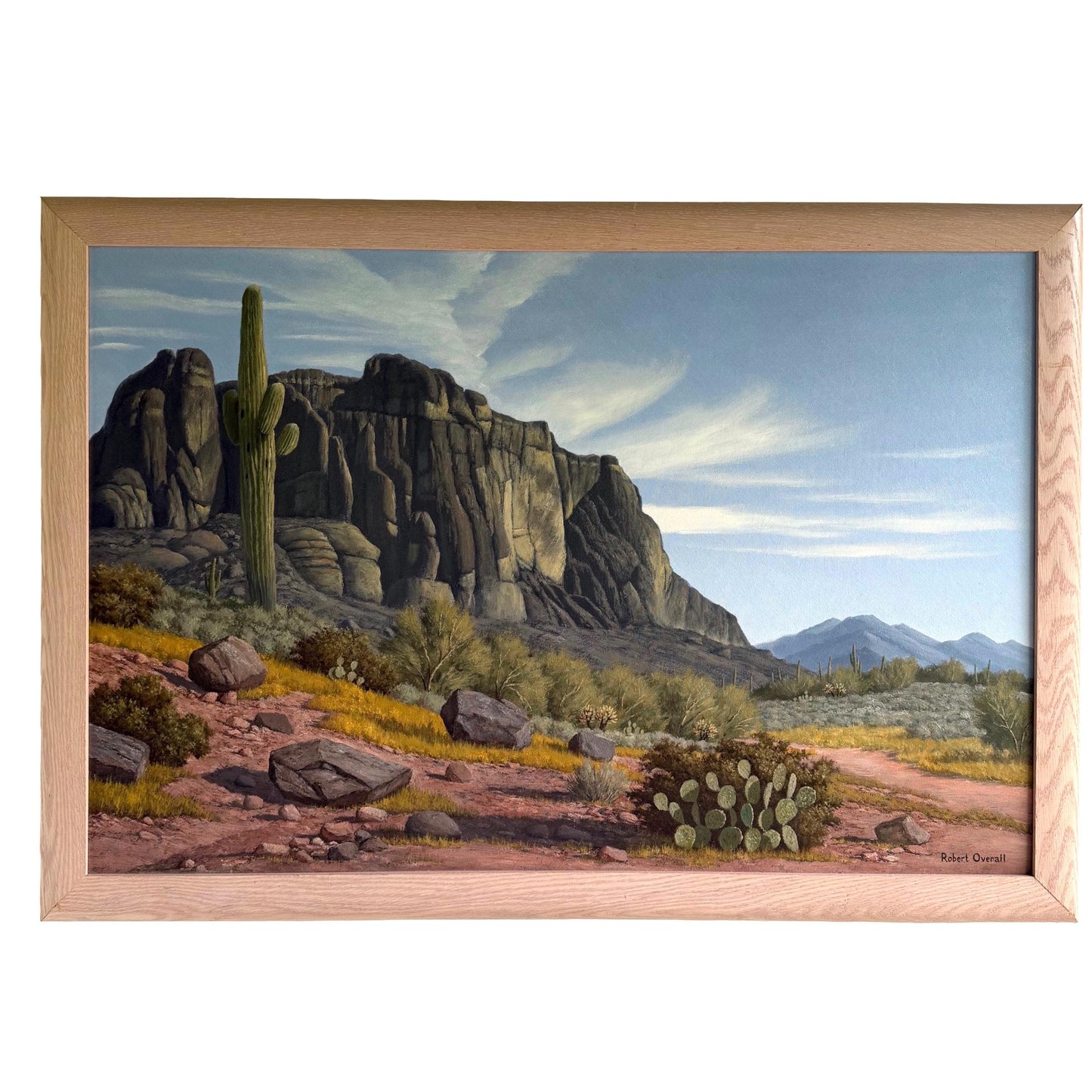 Original Desert Landscape Painting By Robert Overall 40” X 27”