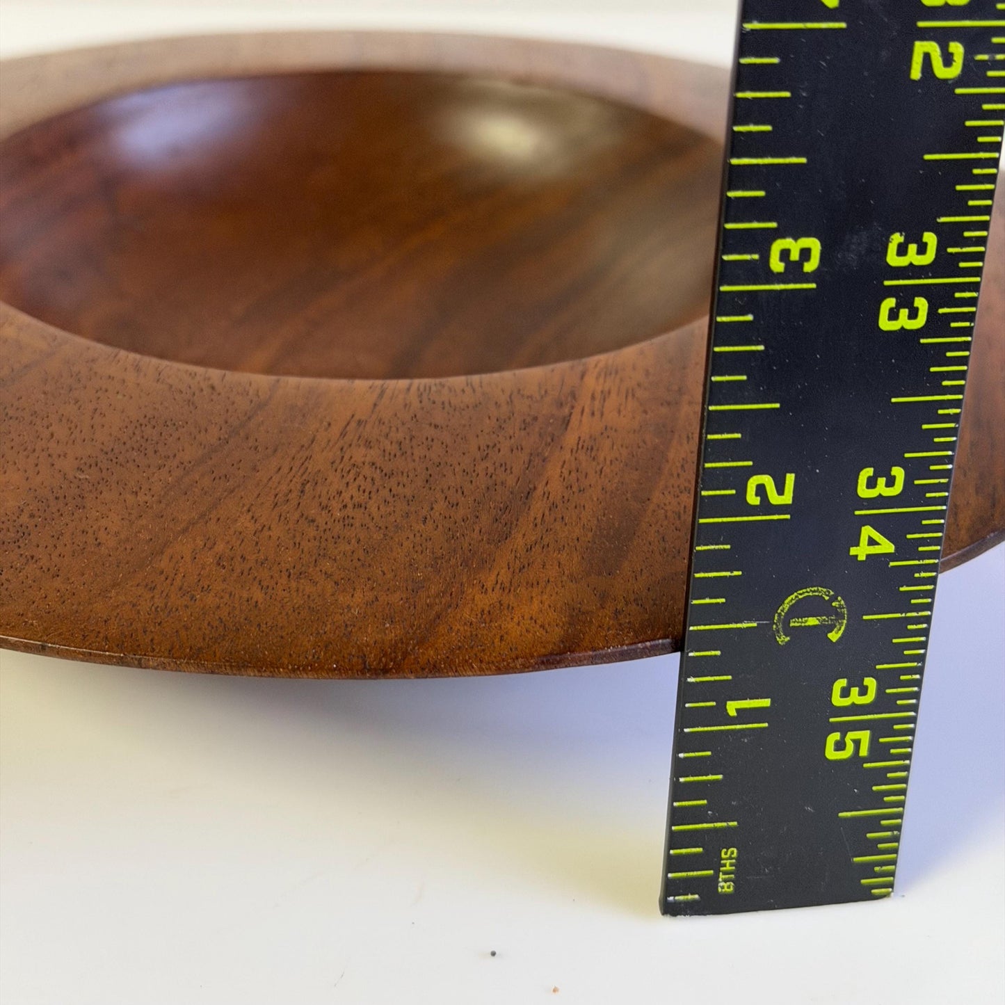 Vintage Hand Turned Wooded Bowl Signed T. Solberg 9” Diameter