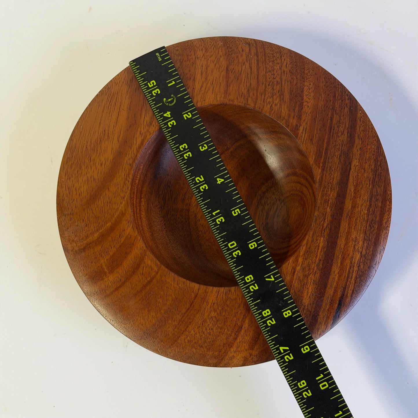 Vintage Hand Turned Wooded Bowl Signed T. Solberg 9” Diameter