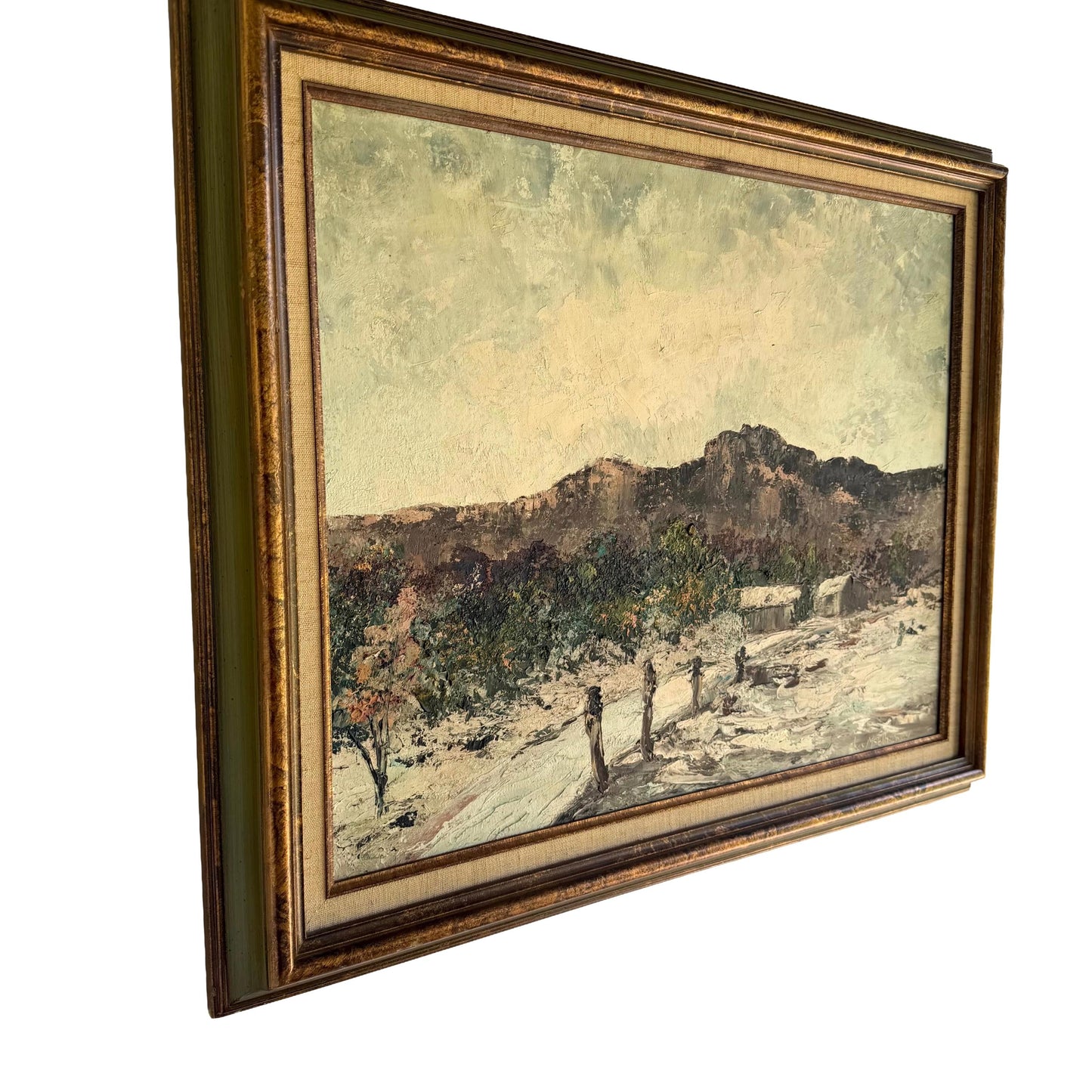 MCM Original Impressionist Desert Scene Oil Painting Signed Chas McElhaney 24x20
