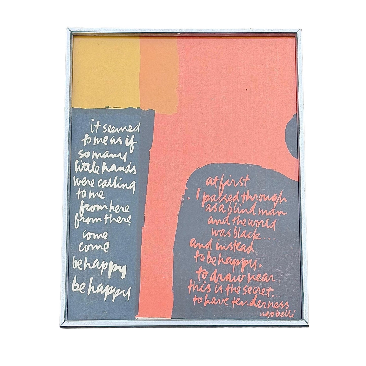 Sister Mary Corita Kent Screen Print From Words of Ugo Betti portfolio 1965