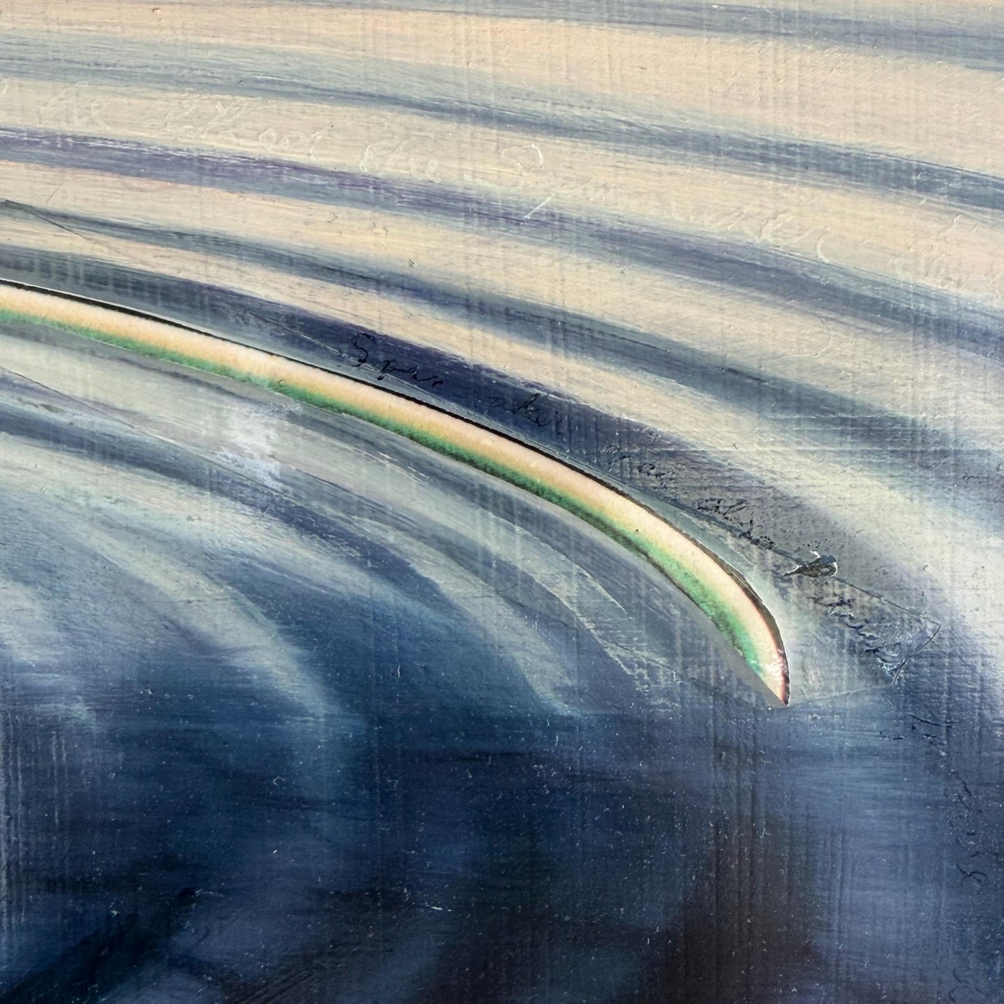 Original Contemporary 1990’s Abstract Water Ripple’s Oil Painting 22 X 14