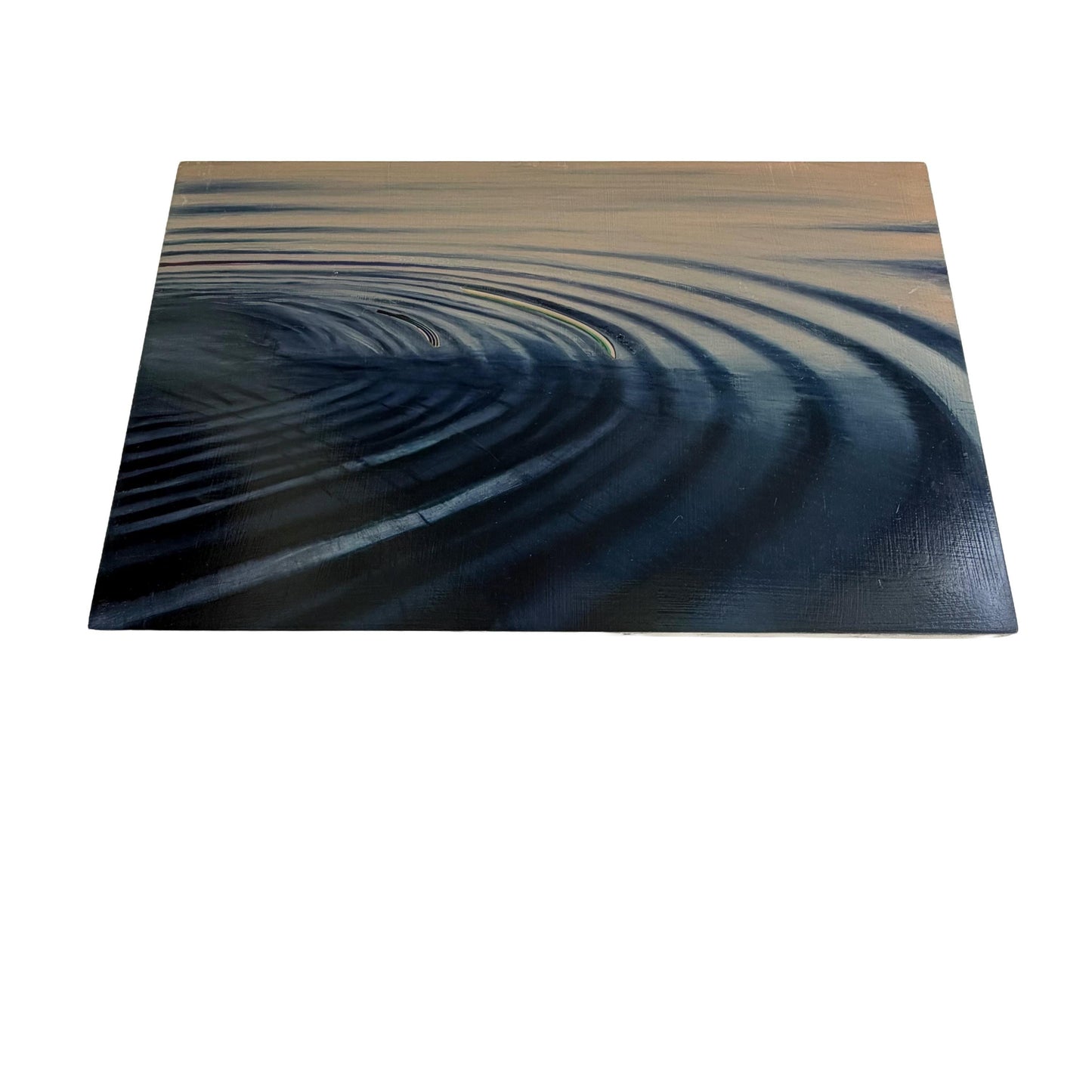 Original Contemporary 1990’s Abstract Water Ripple’s Oil Painting 22 X 14