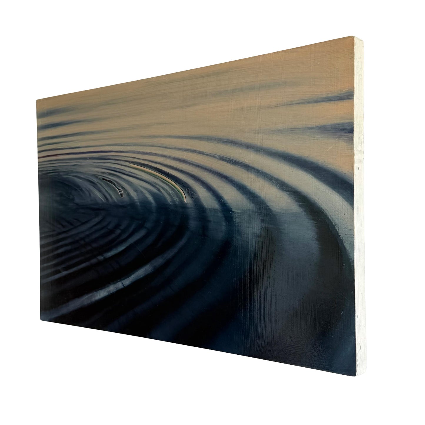 Original Contemporary 1990’s Abstract Water Ripple’s Oil Painting 22 X 14