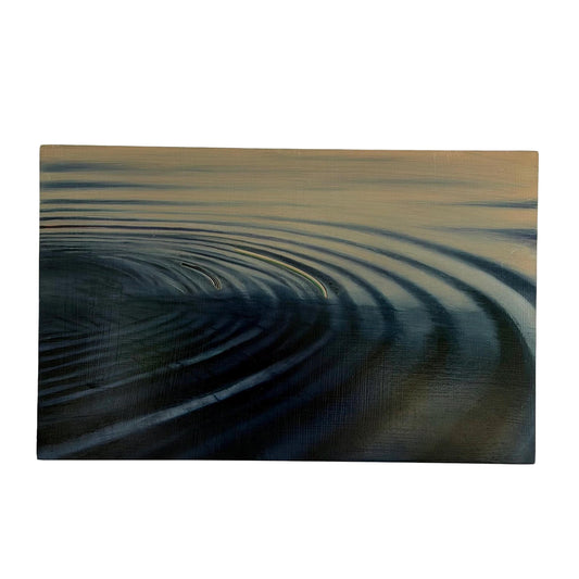 Original Contemporary 1990’s Abstract Water Ripple’s Oil Painting 22 X 14
