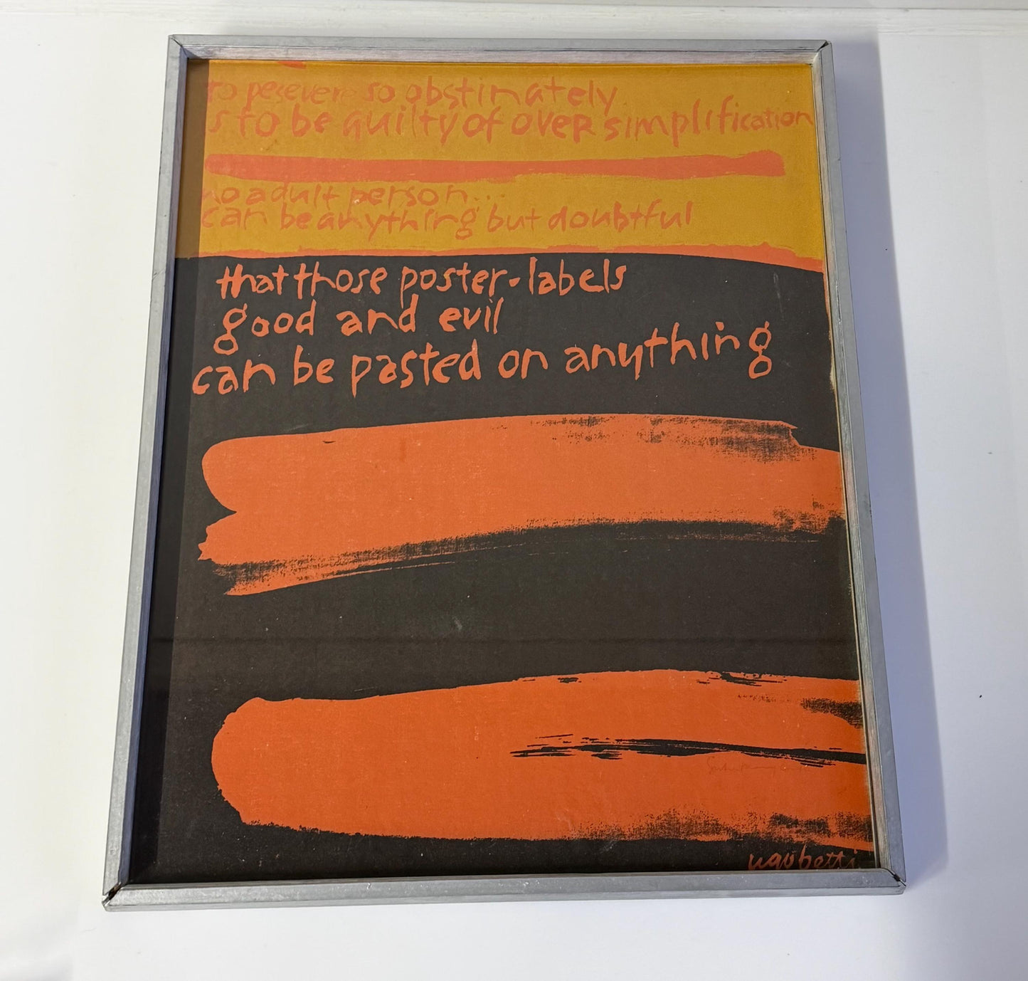 Sister Mary Corita Kent Screen Print From Words of Ugo Betti portfolio 1965