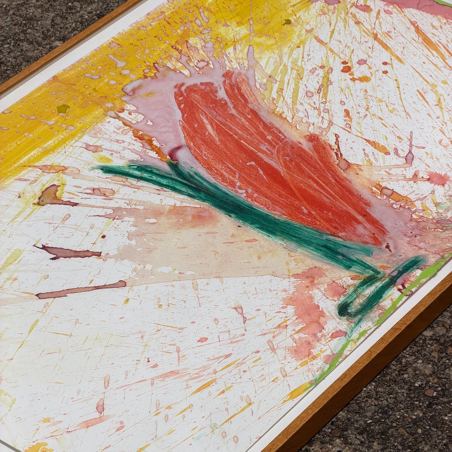 Original Micheal Tracy Abstract Painting Titled In The August Garden X 1984