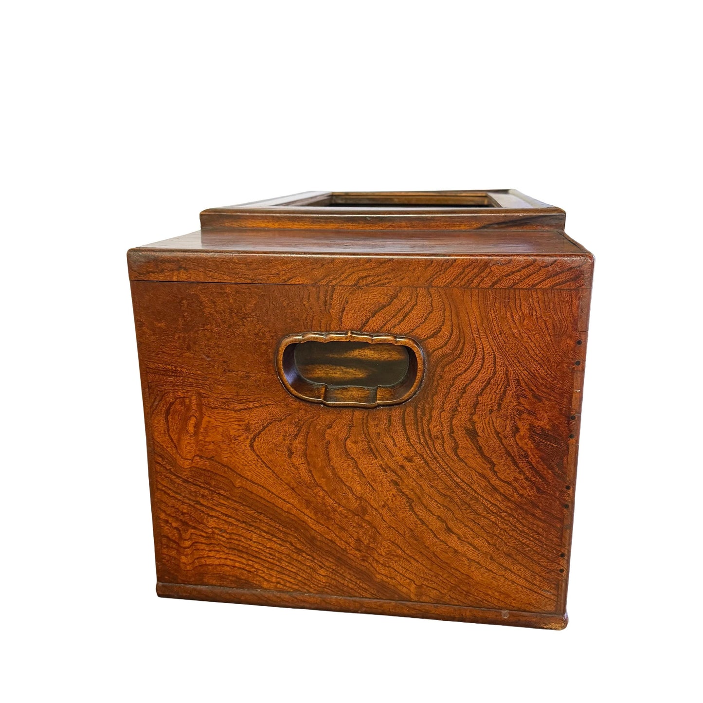Antique Original Japanese Keyaki Hibachi Kanto Brazier Tea Chest Table 1900’s