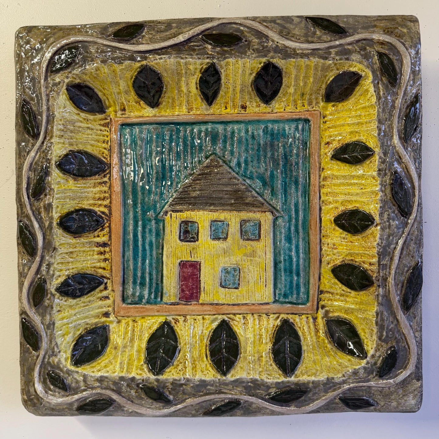 Original John A. Taylor Studio Pottery Wall Art Sculpture Signed JAT