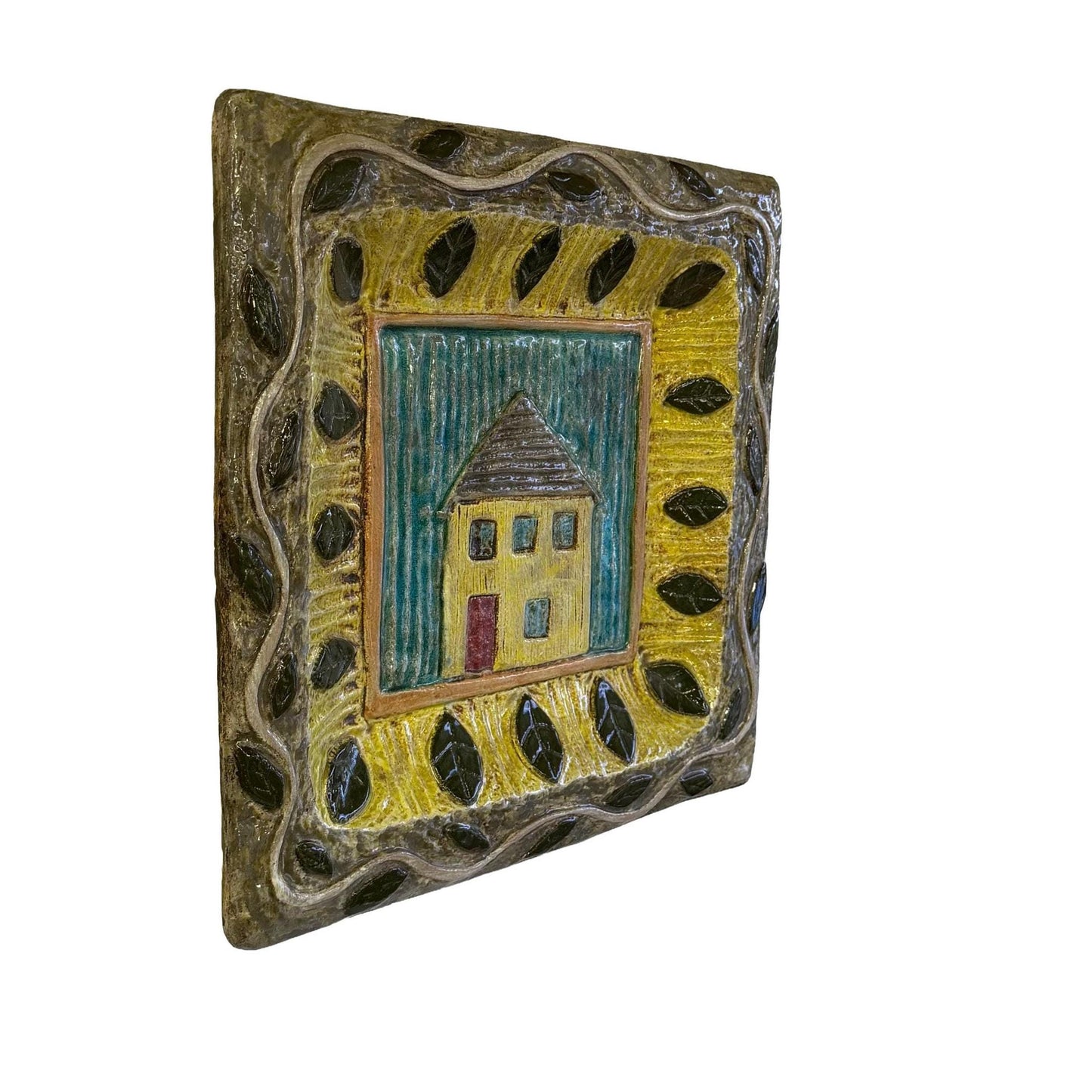 Original John A. Taylor Studio Pottery Wall Art Sculpture Signed JAT