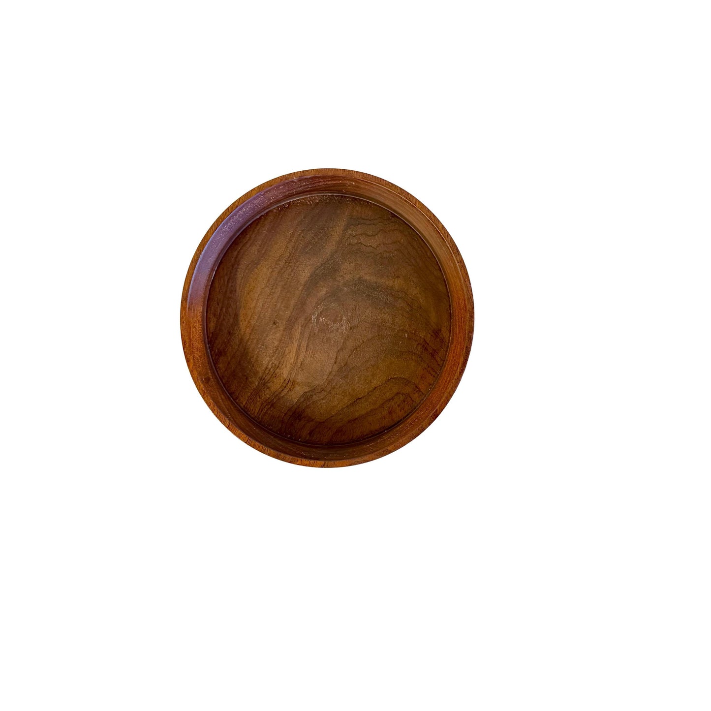 Vintage Mid Century Handcrafted Mahogany Wood Bowl 8.5” Diameter