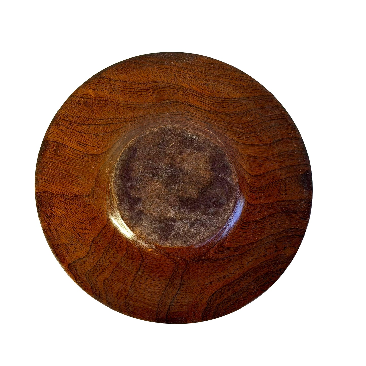 Vintage Mid Century Handcrafted Mahogany Wood Bowl 8.5” Diameter