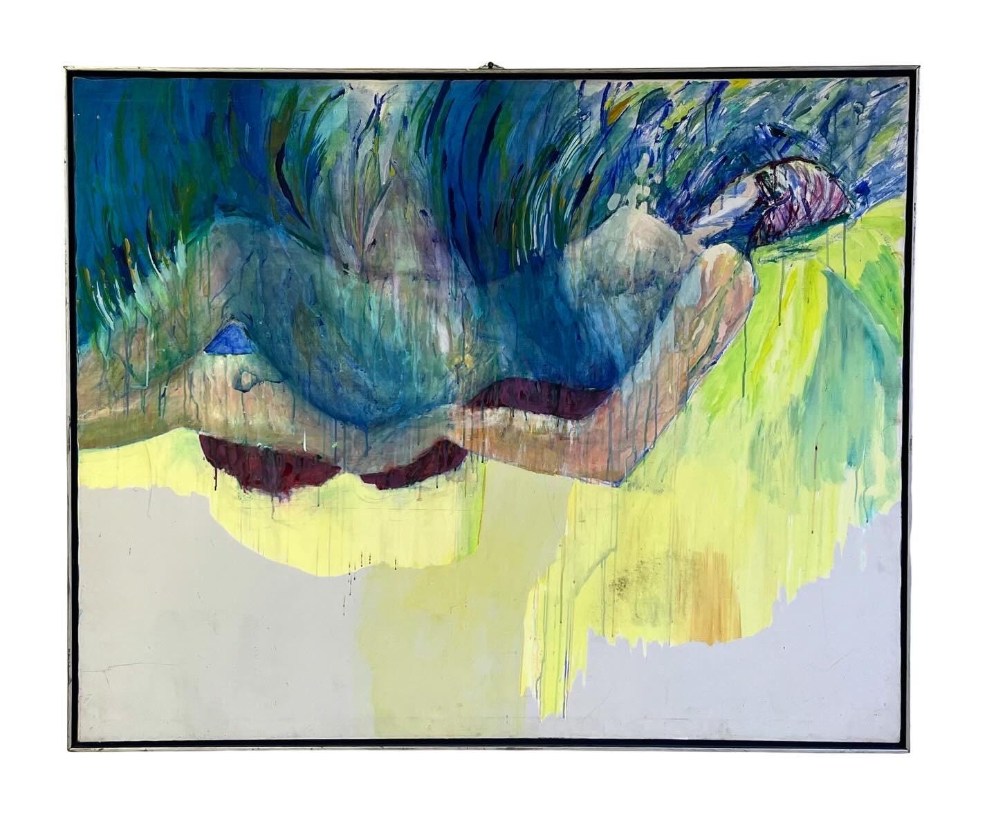 Vintage Original Large Abstract Women Painting Signed K. Singer 61” X 49”