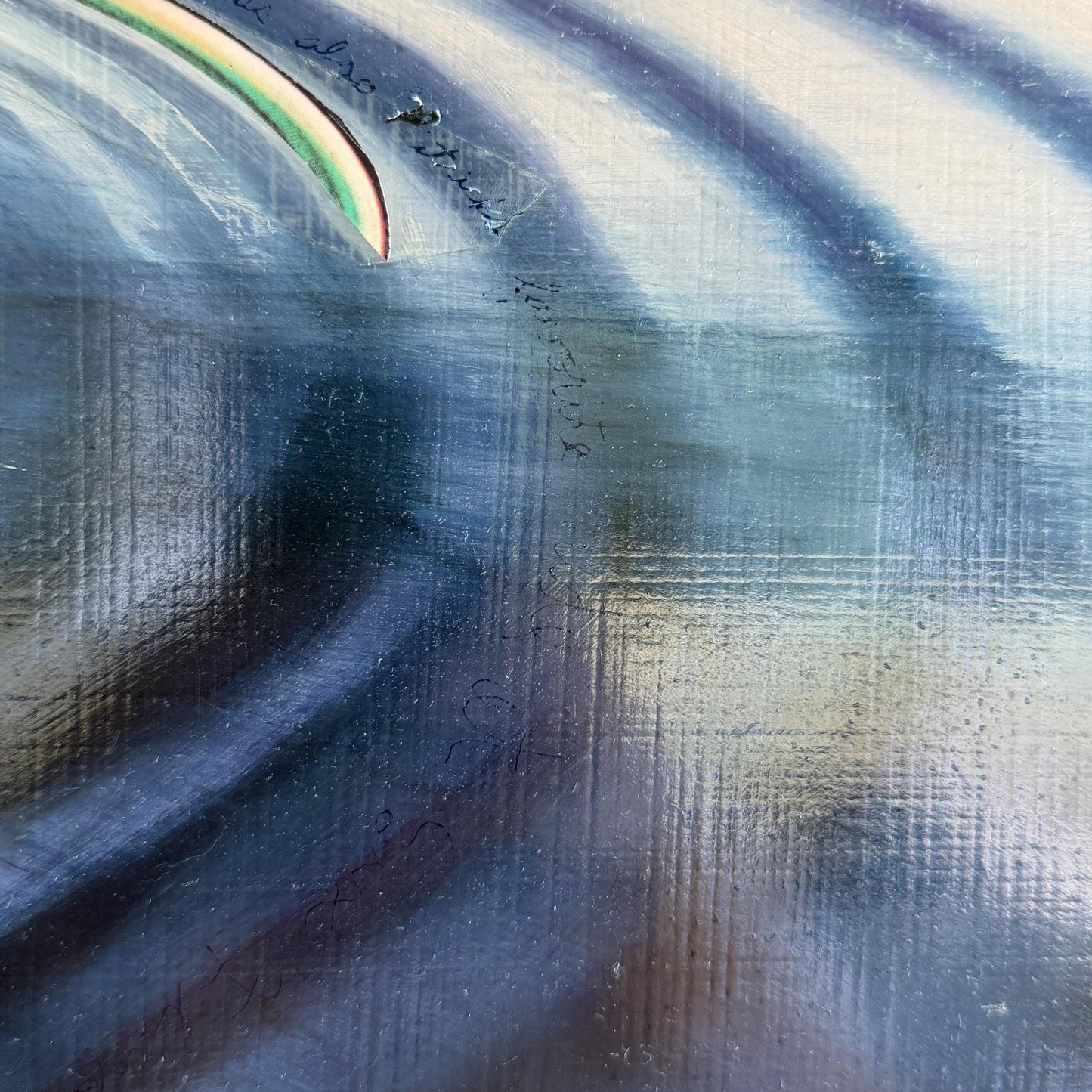 Original Contemporary 1990’s Abstract Water Ripple’s Oil Painting 22 X 14