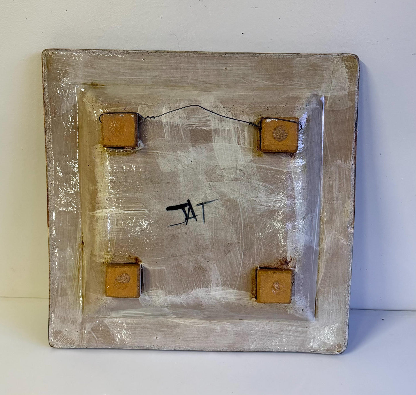 Original John A. Taylor Studio Pottery Wall Art Sculpture Signed JAT